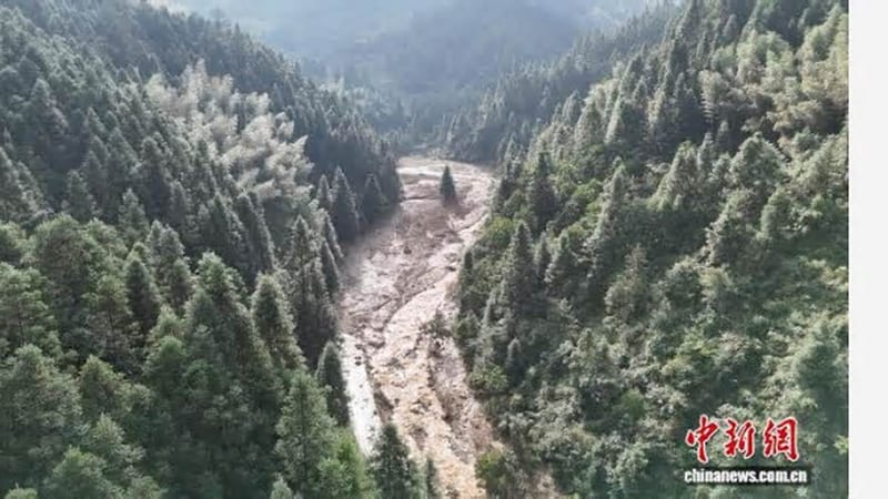 颱風沙德爾致江西遂川突發泥石流災害